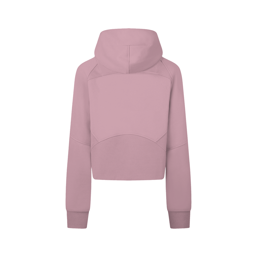 Cropped Zip-Through Hoodie