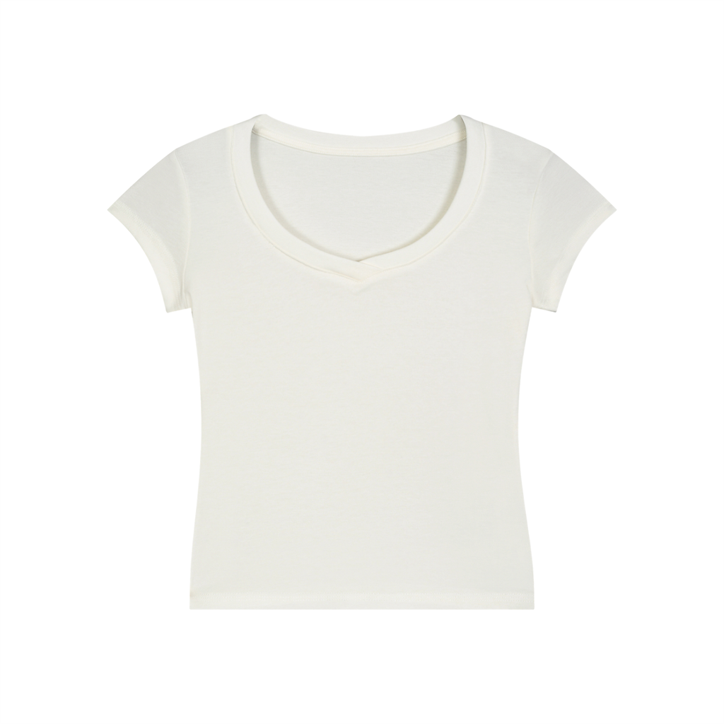 Essential V-Neck Bodycon T-Shirt