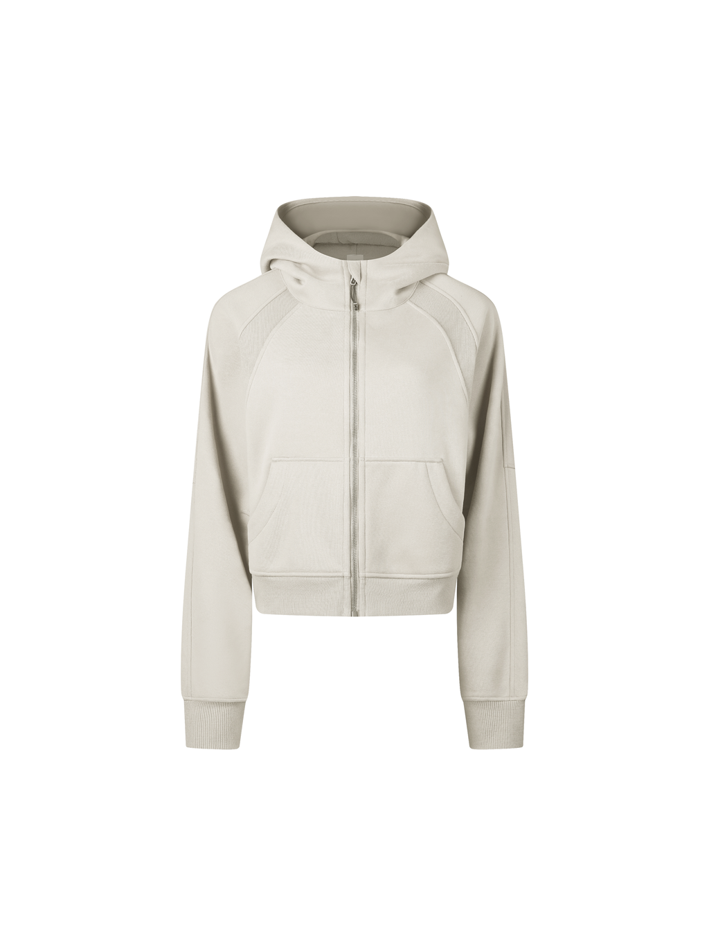 Cropped Zip-Through Hoodie