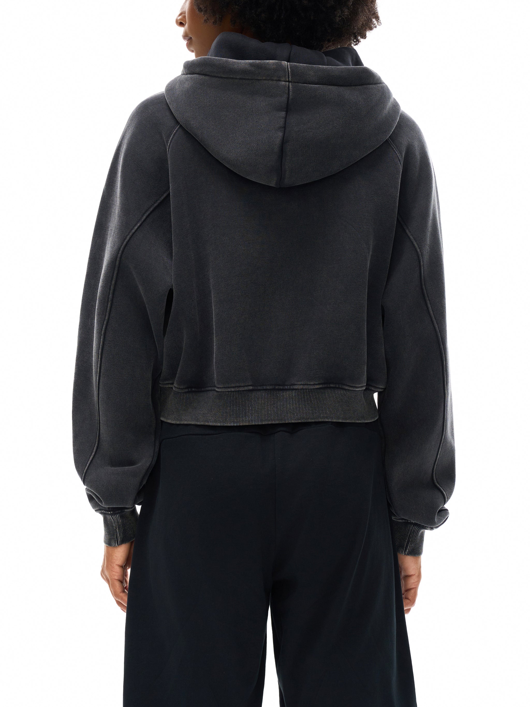 Snow Washed Cropped Hoodie
