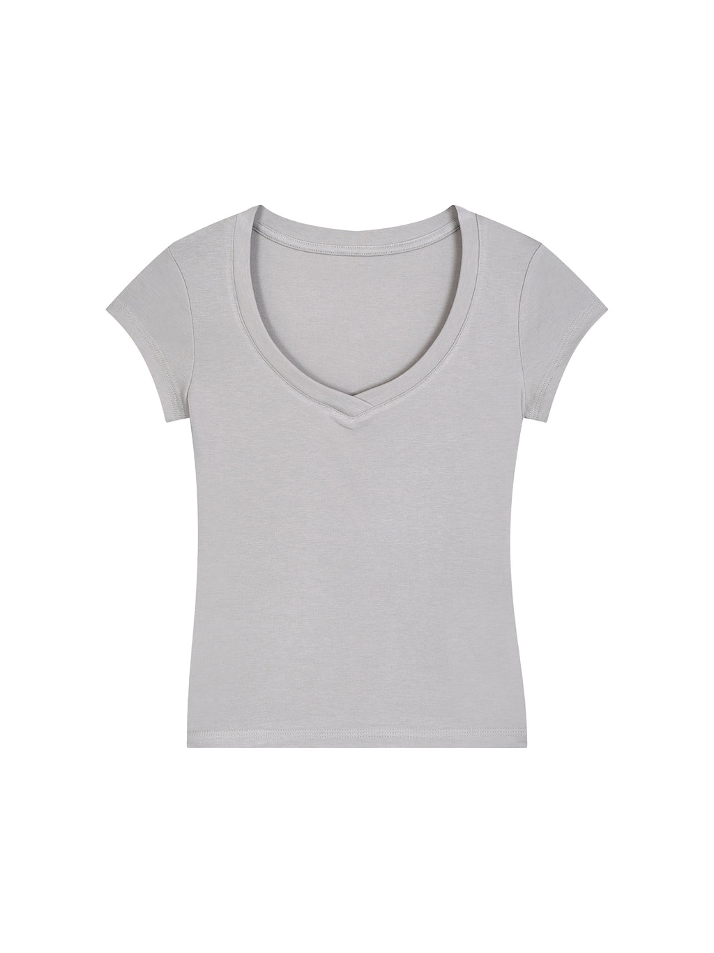 Essential V-Neck Bodycon T-Shirt
