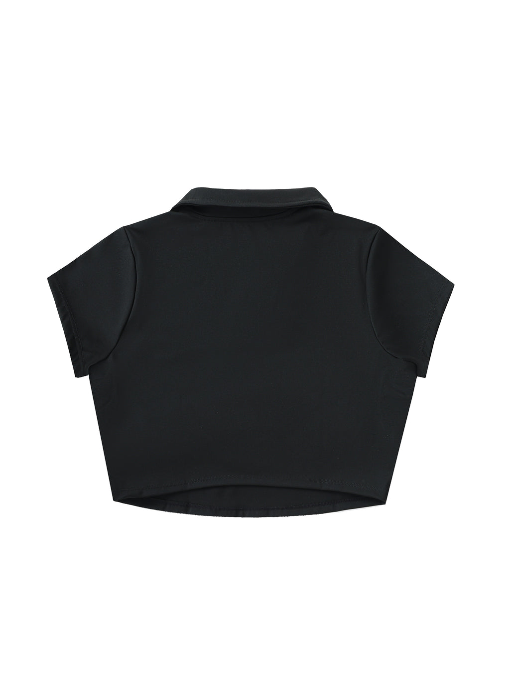 V-Neck Lapel Crop Top