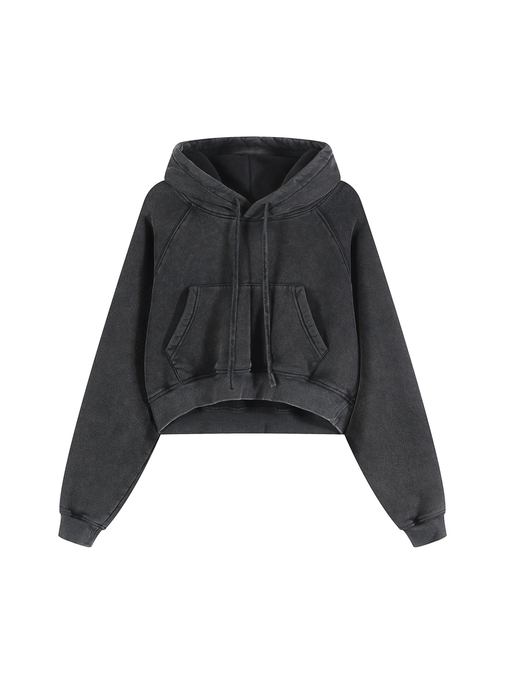 Snow Washed Cropped Hoodie