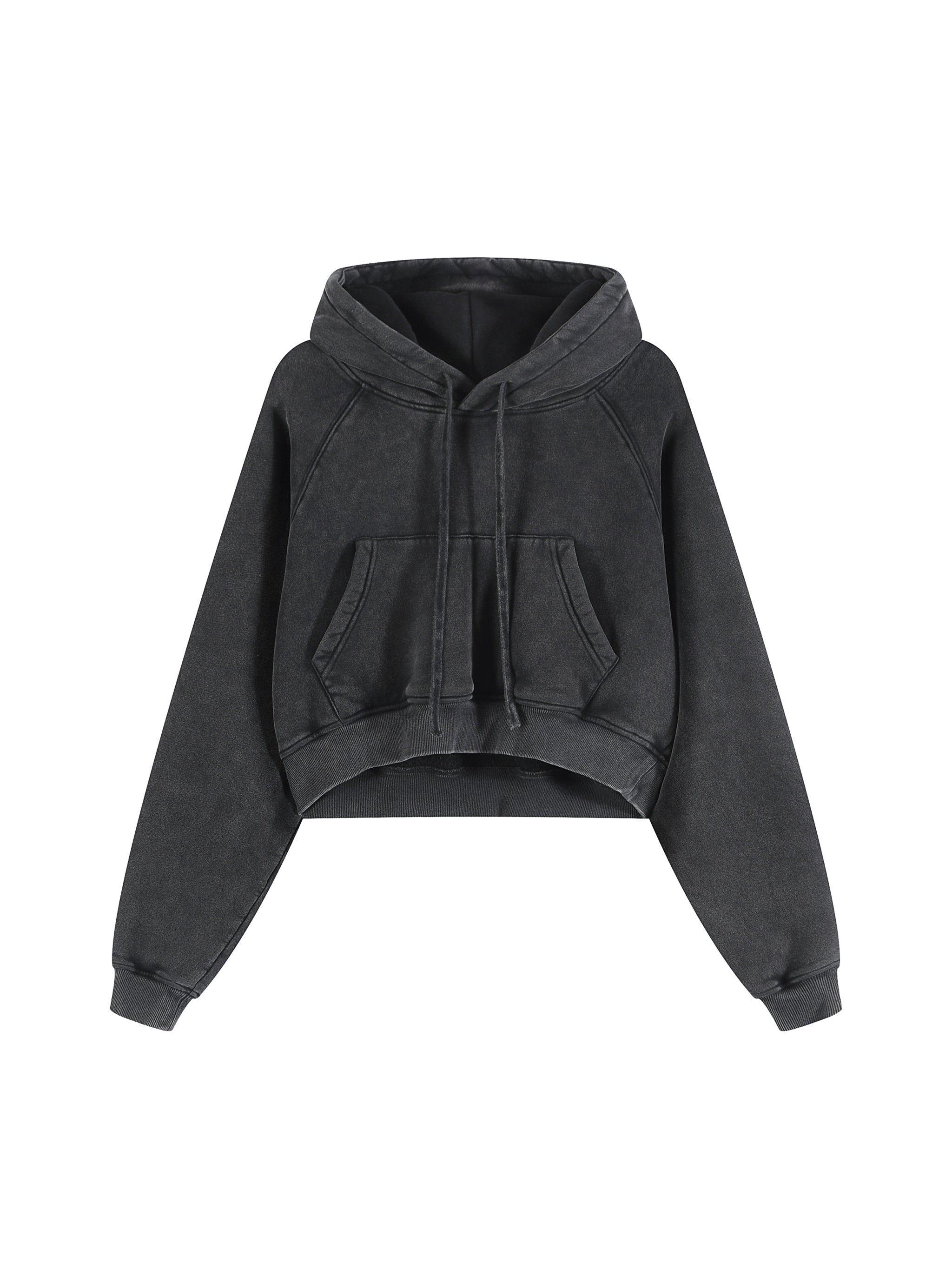 Snow Washed Cropped Hoodie
