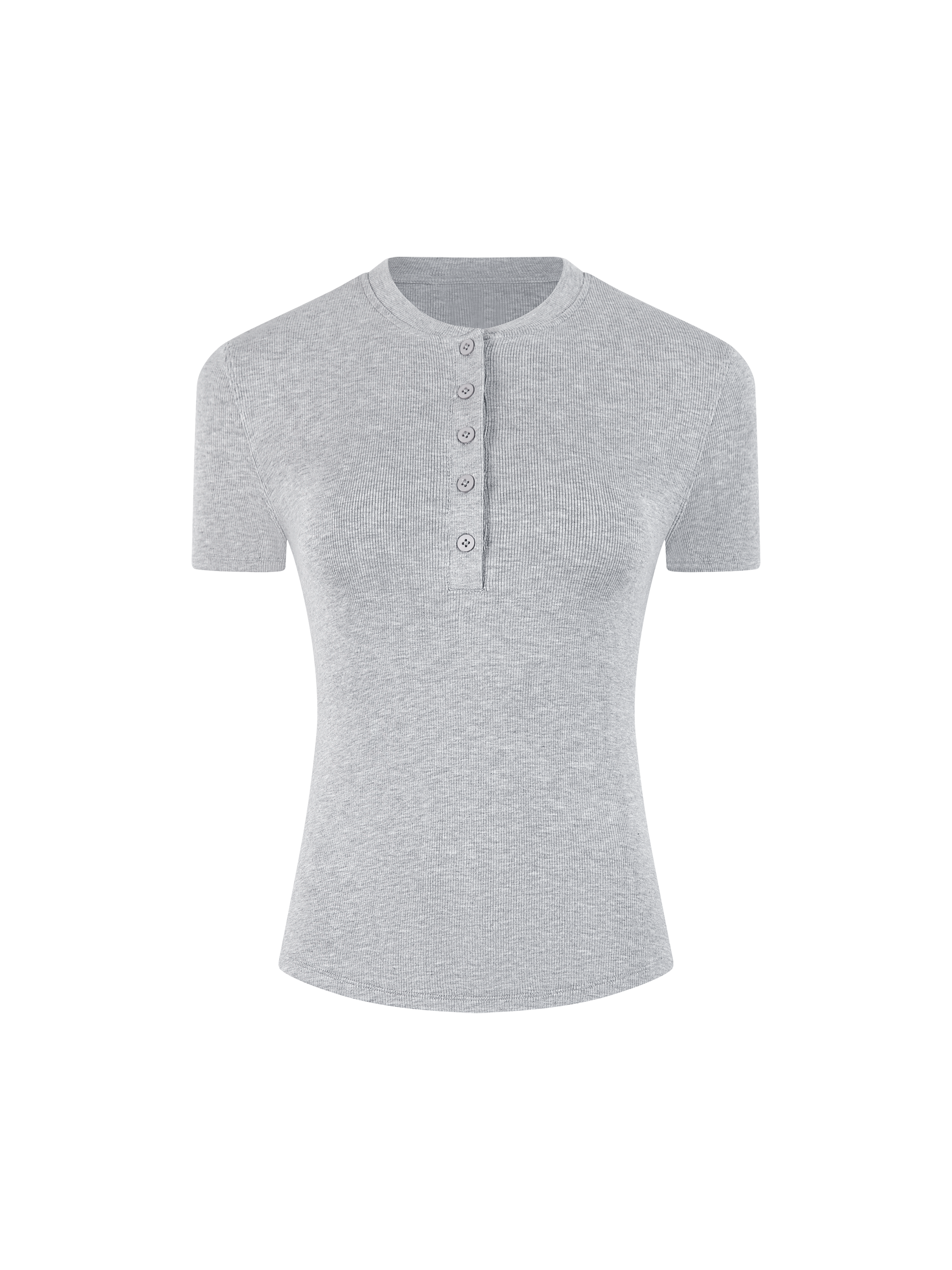 Modal Bodycon Henley Shirt